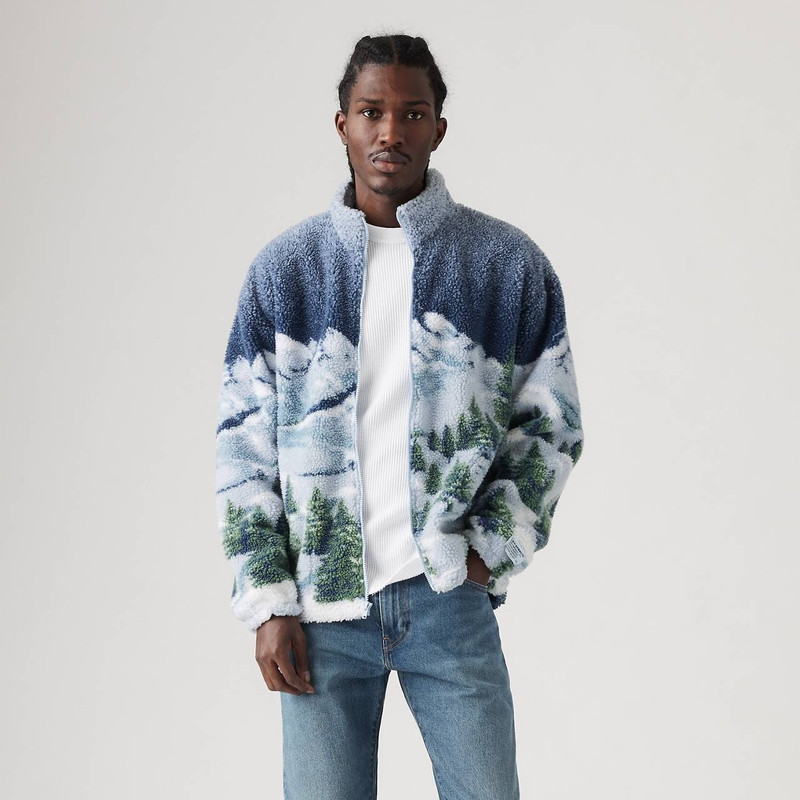 JACQUARD SHERPA FULL ZIP SWEATER 2