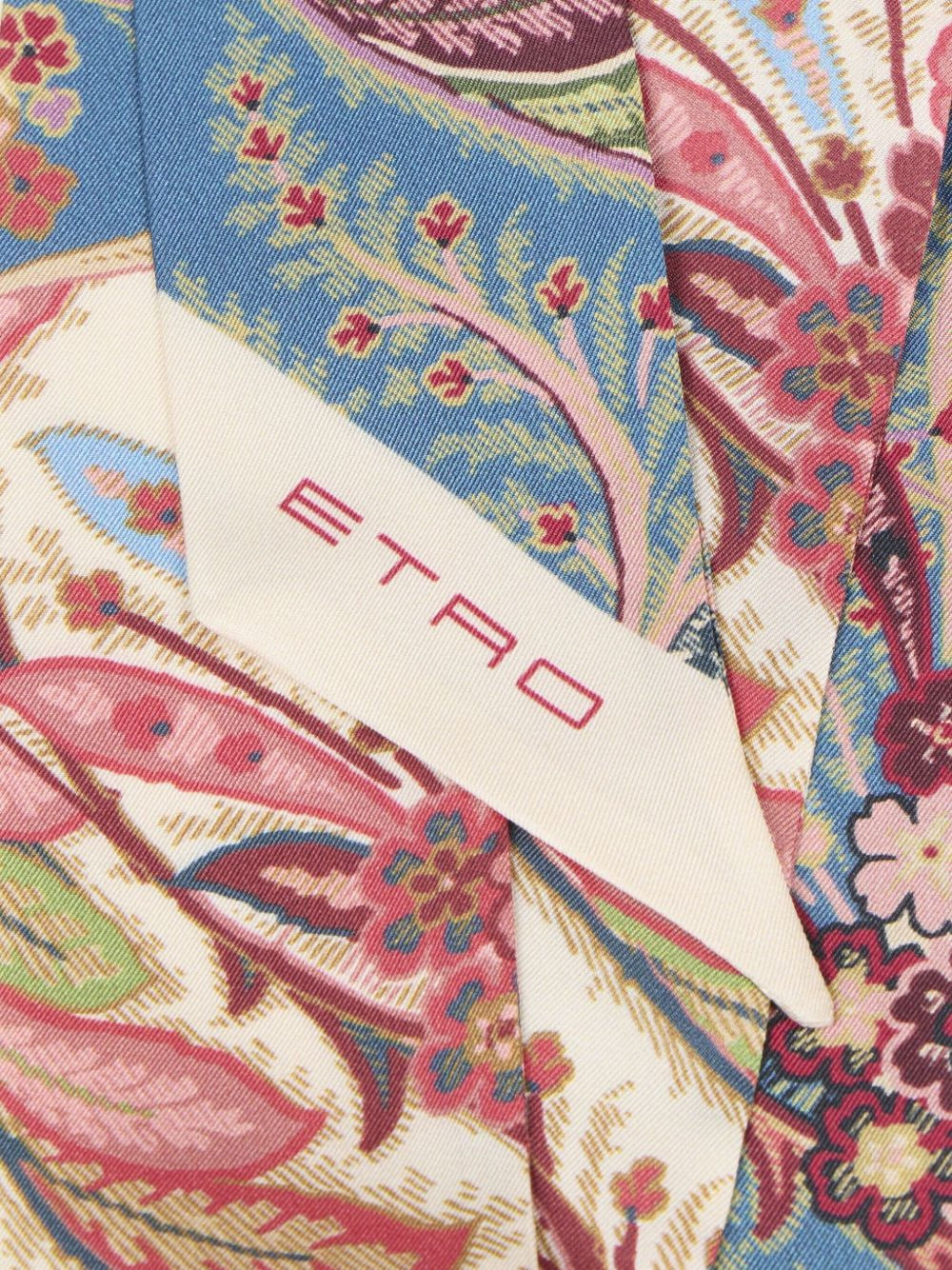 paisley-print silk scarf - 2