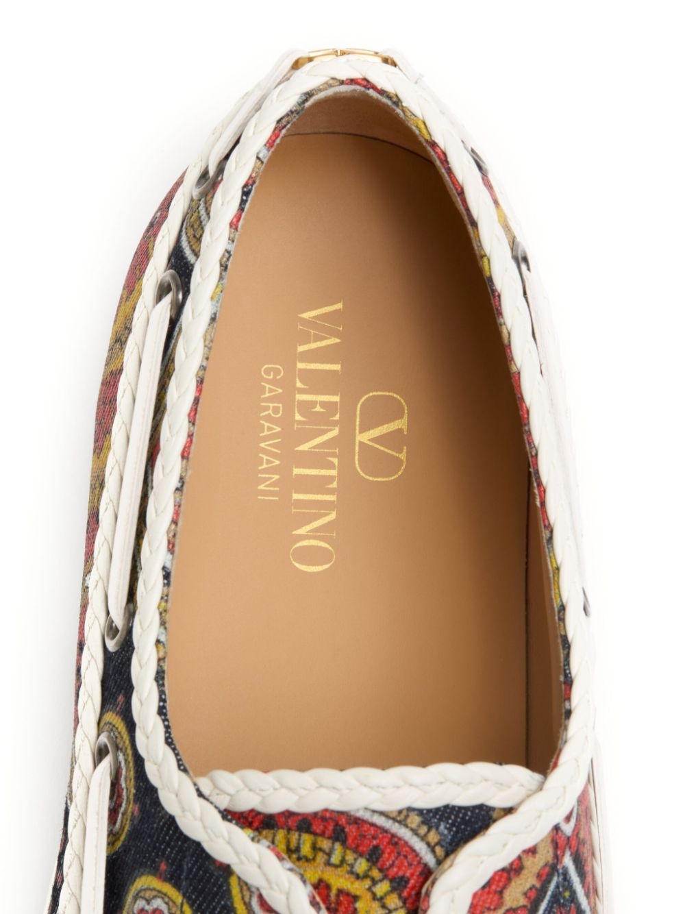 paisley-print boat shoes - 5