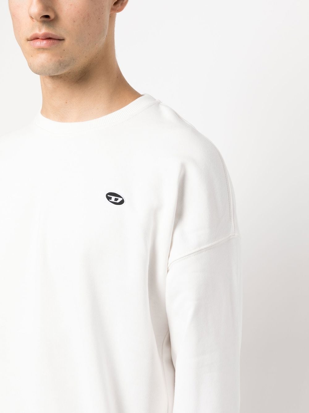 logo embroidery cotton sweatshirt - 5