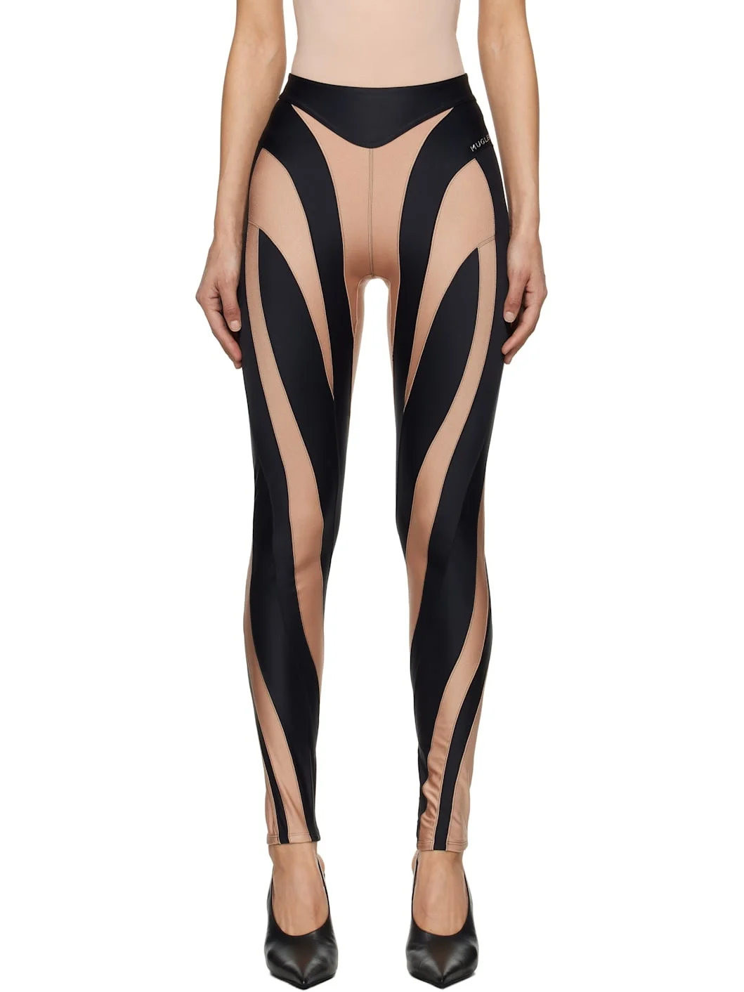 Black & Tan Spiral Leggings - 1