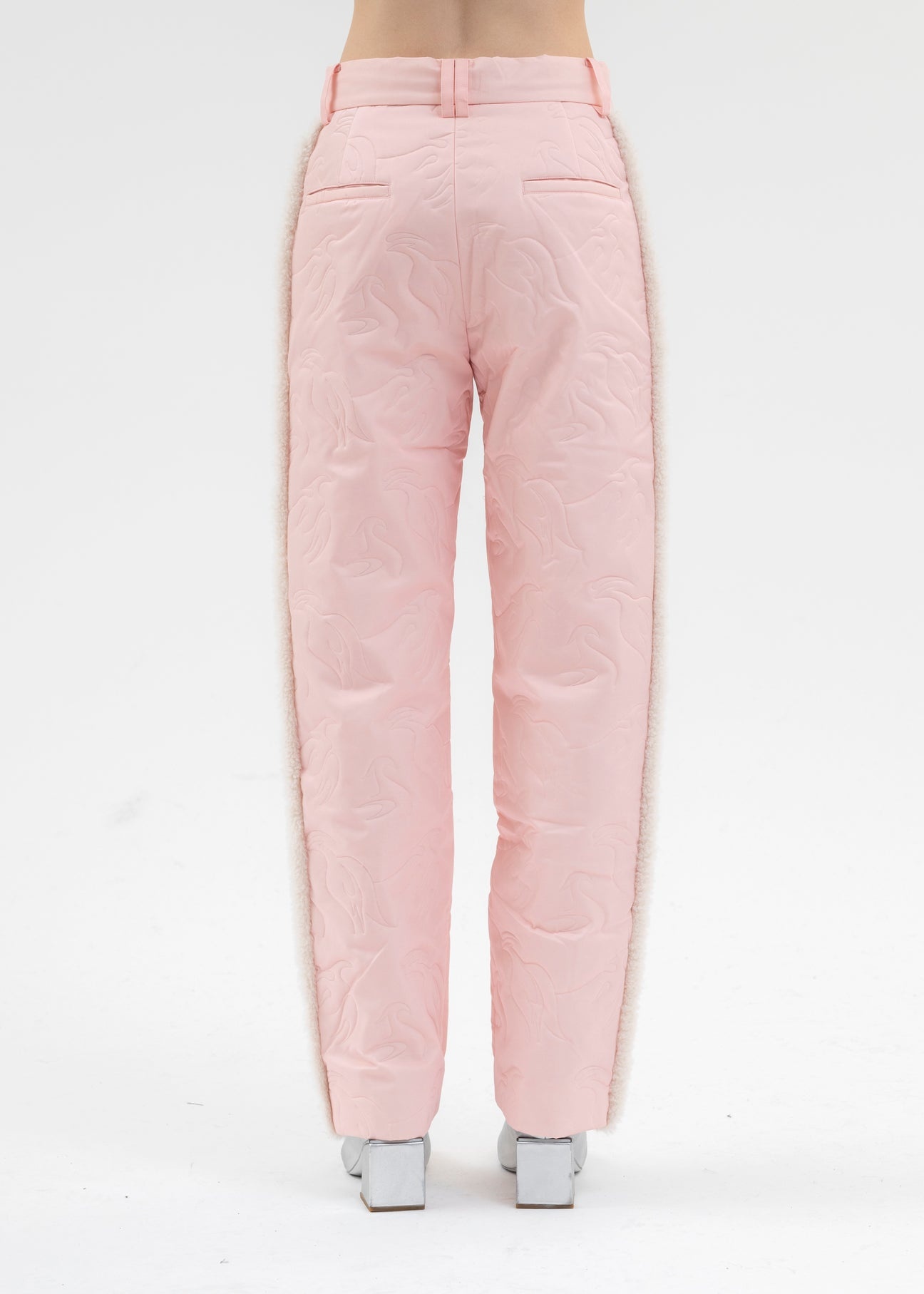 PINK QUILTED PHOENIX TROUSERS - 3