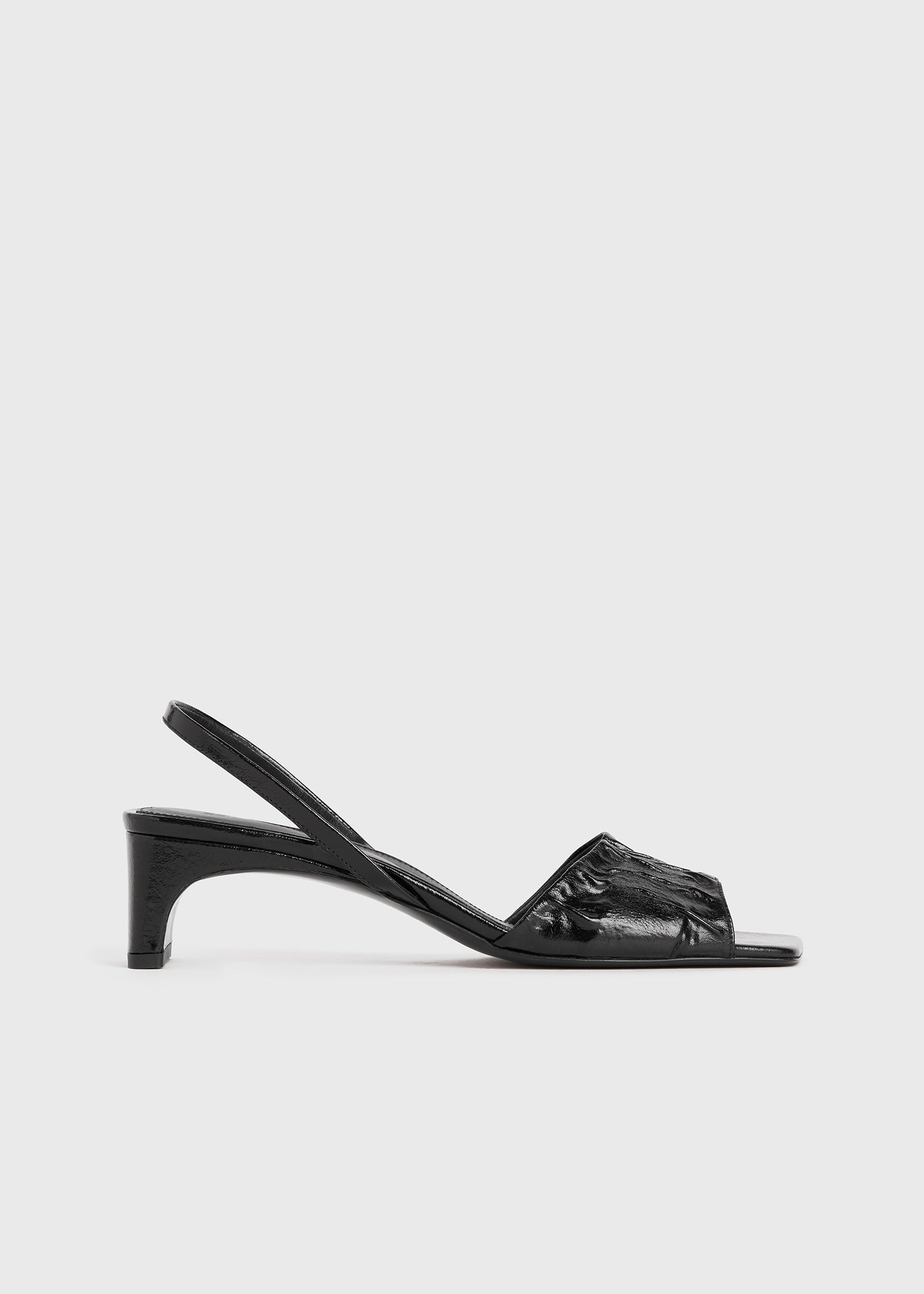The Gathered Scoop-Heel Sandal black - 7