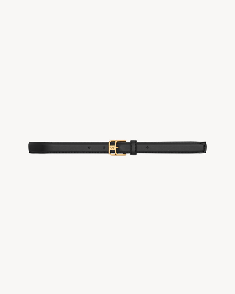 CASSANDRE DOUBLE-BUCKLE THIN BELT IN SMOOTH LEATHER 1