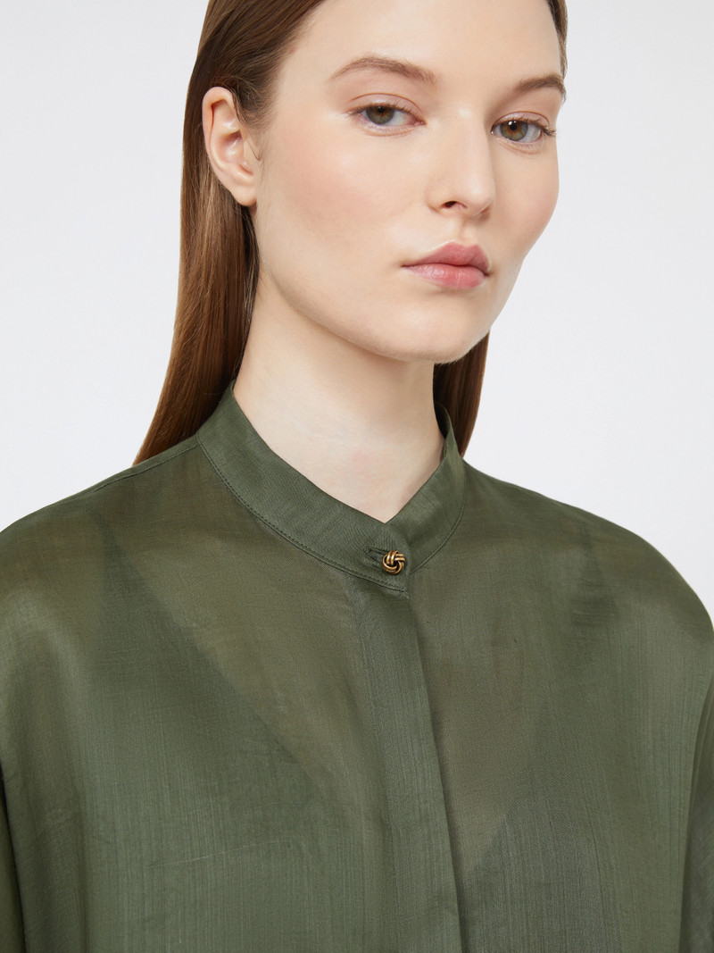 BALDI Ramie canvas shirt - KAKI 5