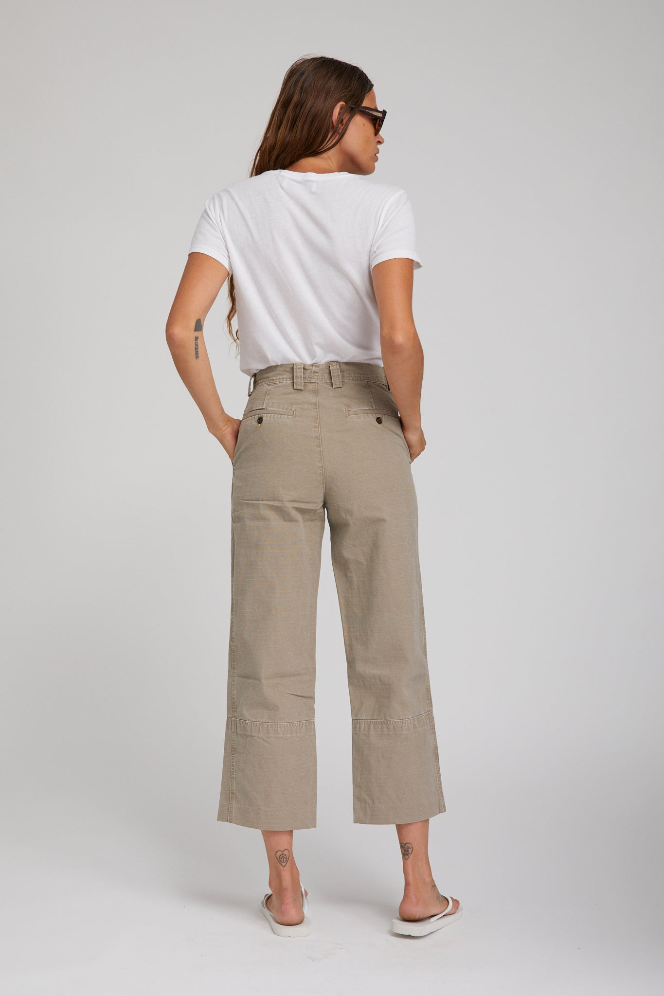 KHAKI CLASSIC COTTON PANTS - 5