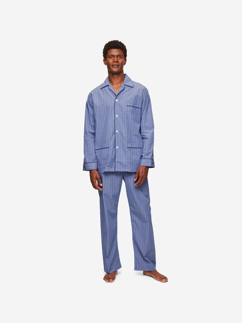 Men's Classic Fit Pyjamas Felsted 3 Cotton Blue - 3