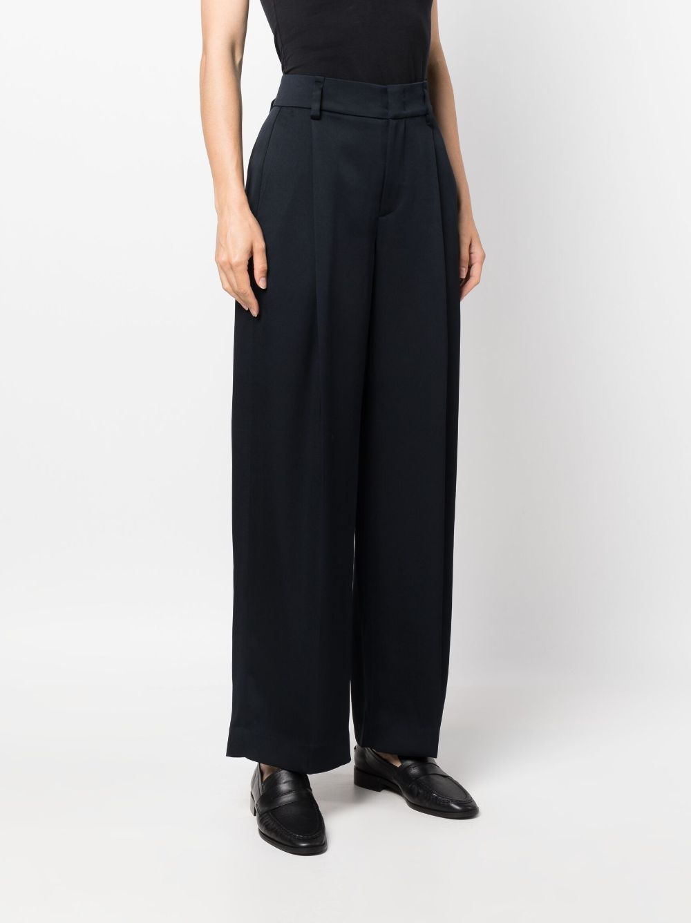 box-pleat high-waisted trousers - 3