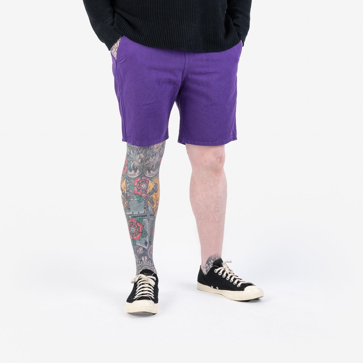 IH-729-PUR Cotton Easy Shorts - Purple - 2