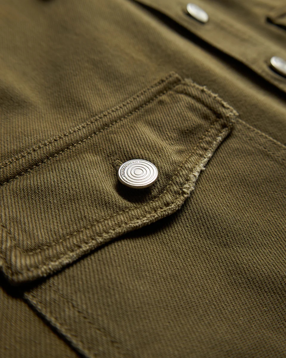 Namacheko Hank Denim Shirt Green - 3