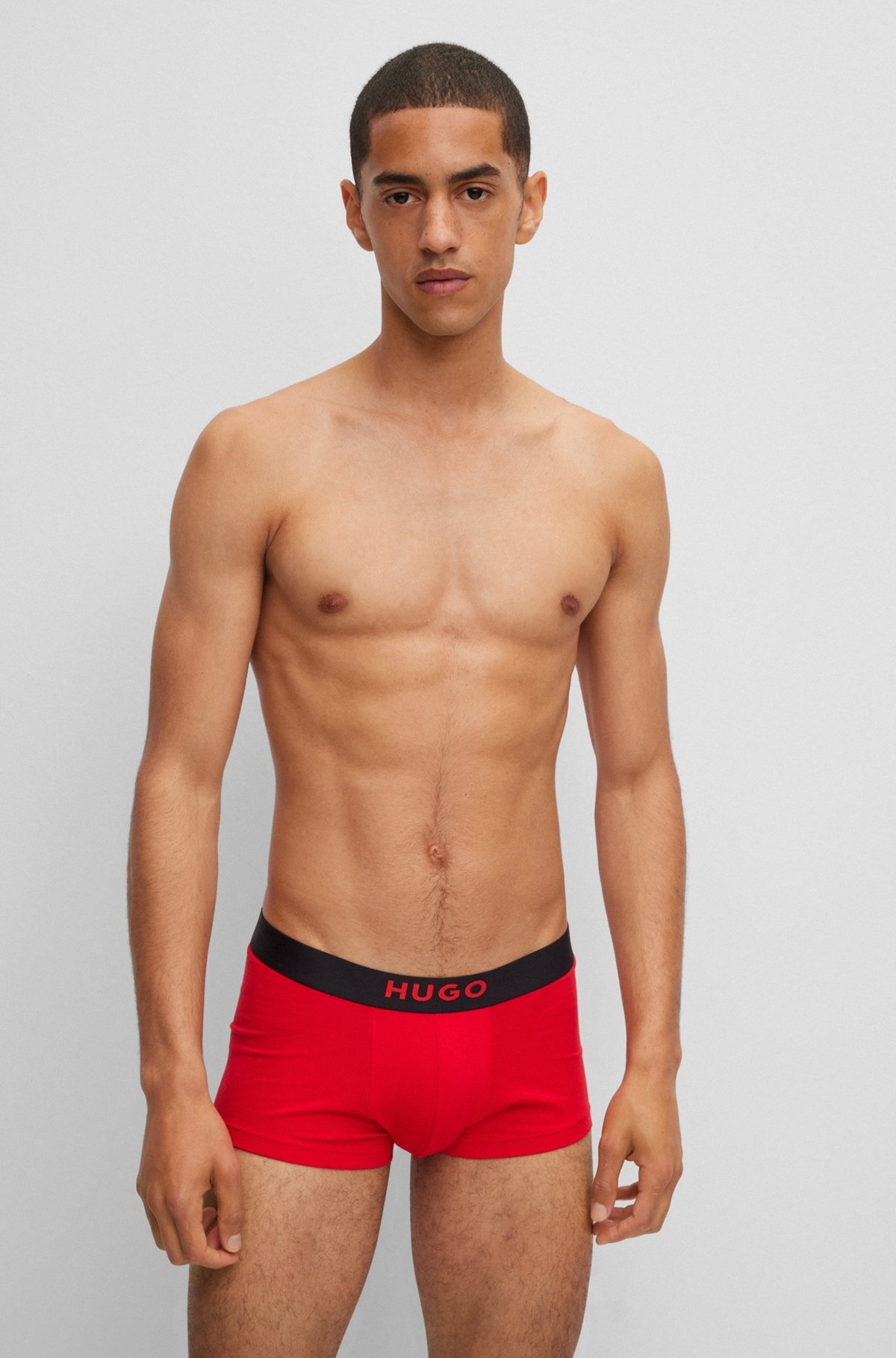 TWO-PACK OF STRETCH-COTTON TRUNKS WITH LOGO WAISTBANDS - 6