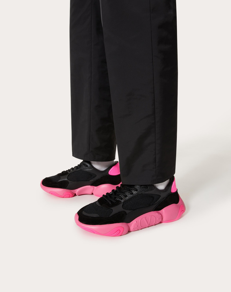 Valentino VALENTINO GARAVANI BUBBLEBACK MESH AND SUEDE SNEAKER outlook