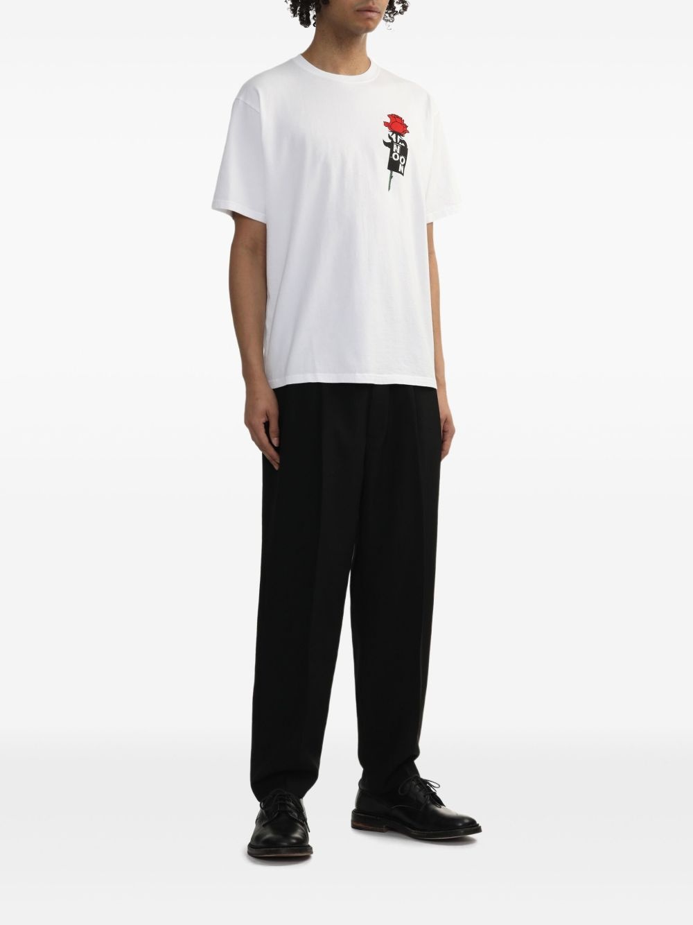 rose-print T-shirt - 2