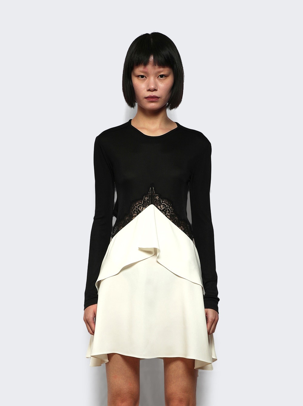 Endrey Disconnect Back Mini Dress Black And White - 2