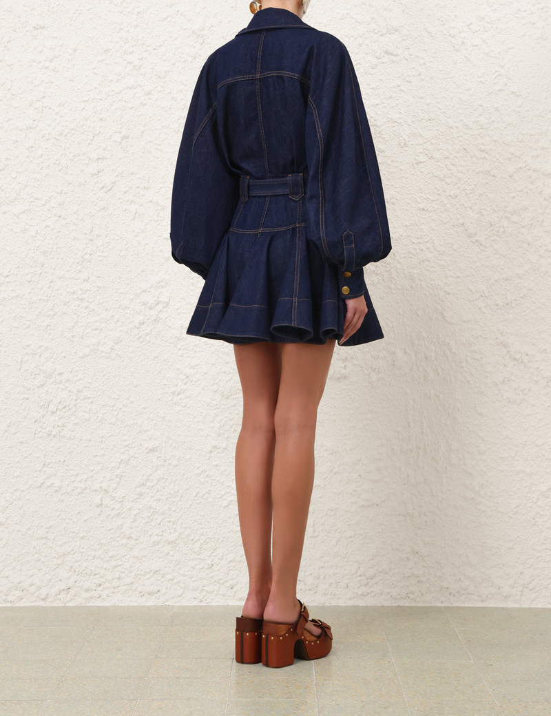LUNA DENIM UTILITY MINI DRESS 4