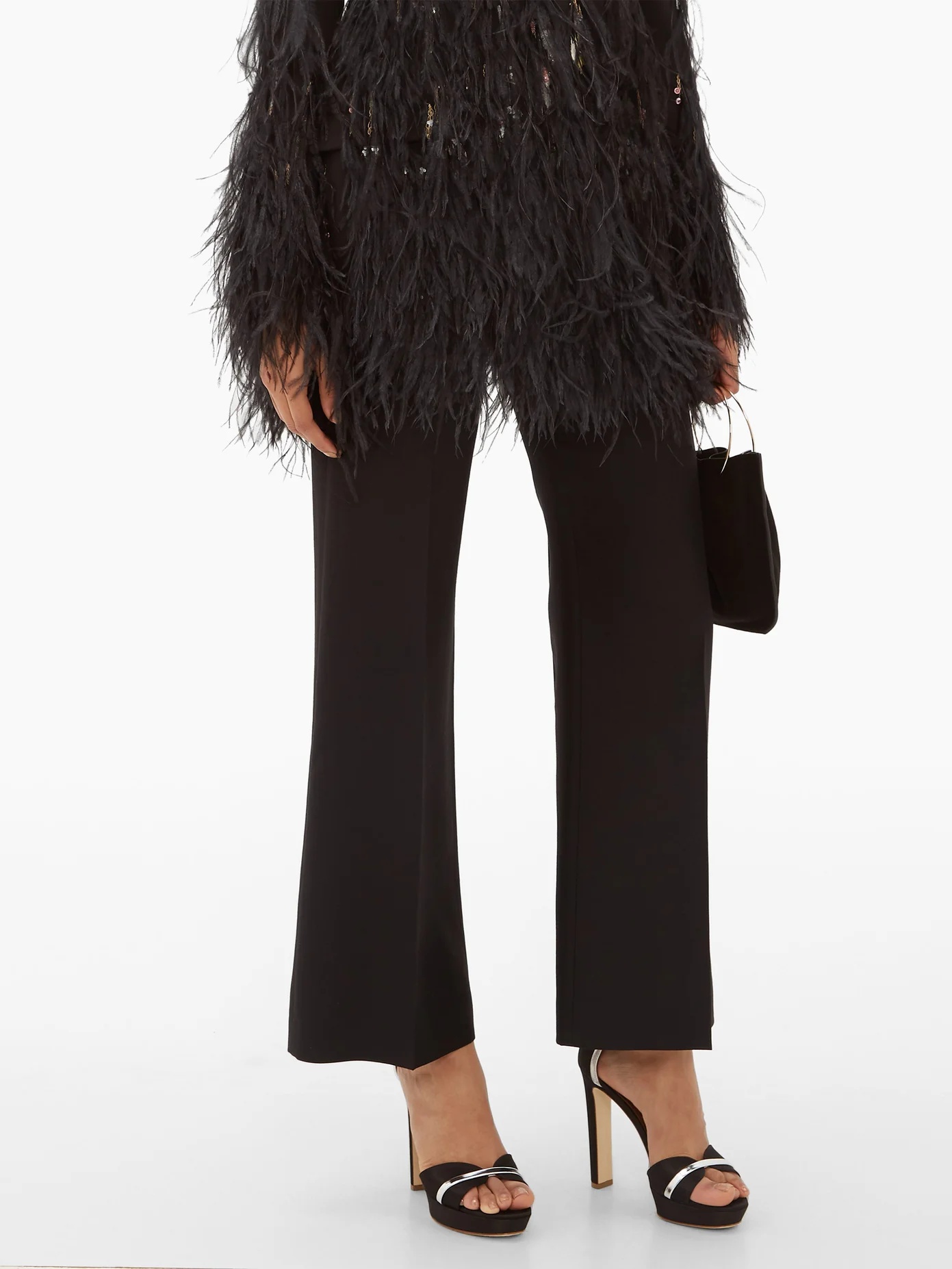 Crepe Couture wool-blend kick-flare trousers - 7