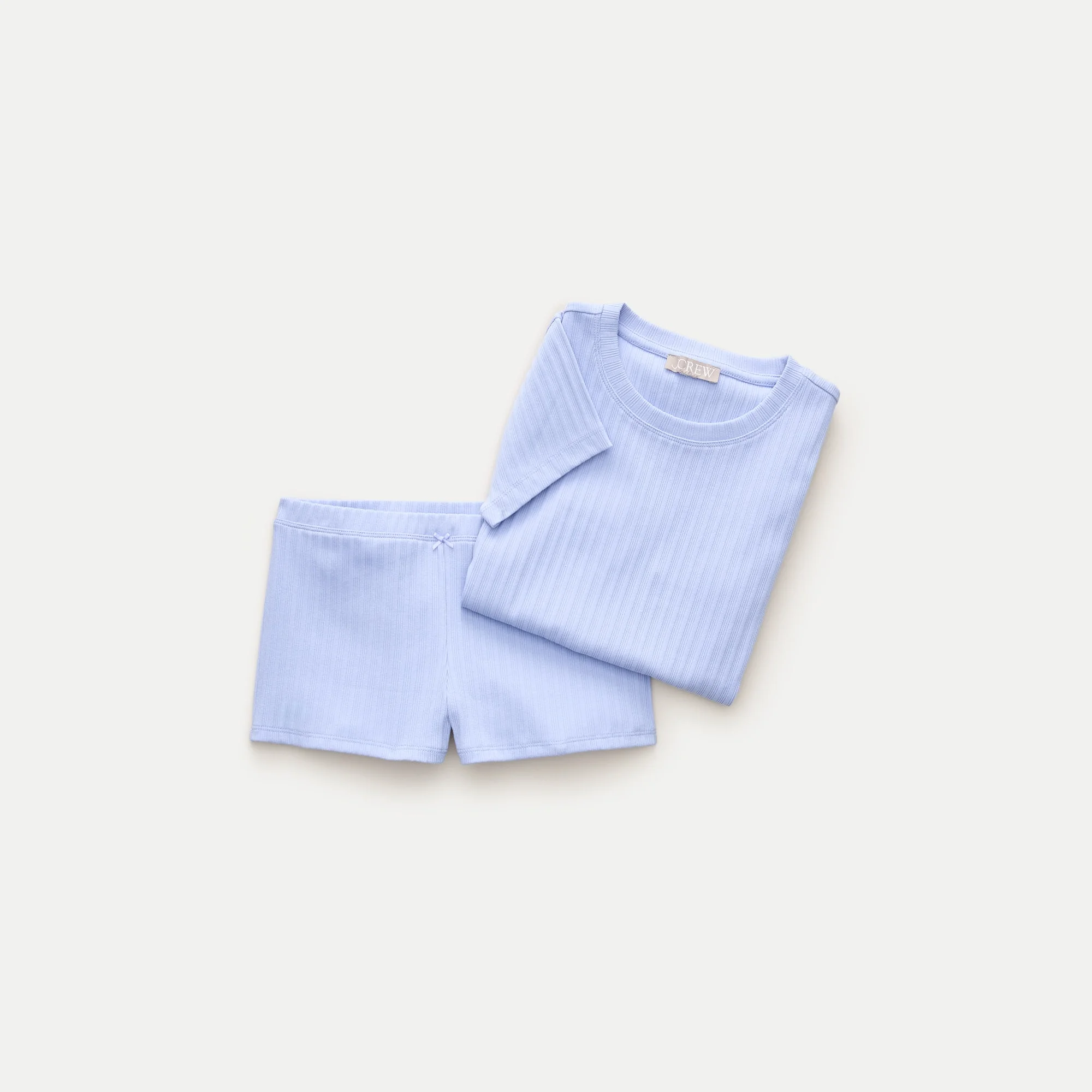 Cotton rib pajama short set - 1