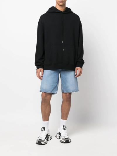 Diesel logo-patch washed denim shorts outlook