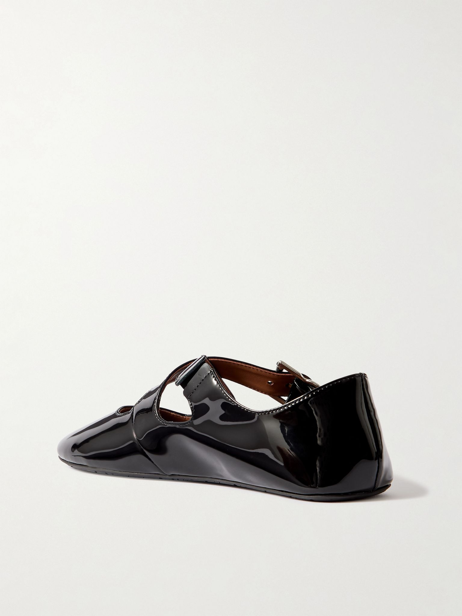 Criss Cross patent-leather ballet flats Black - 3