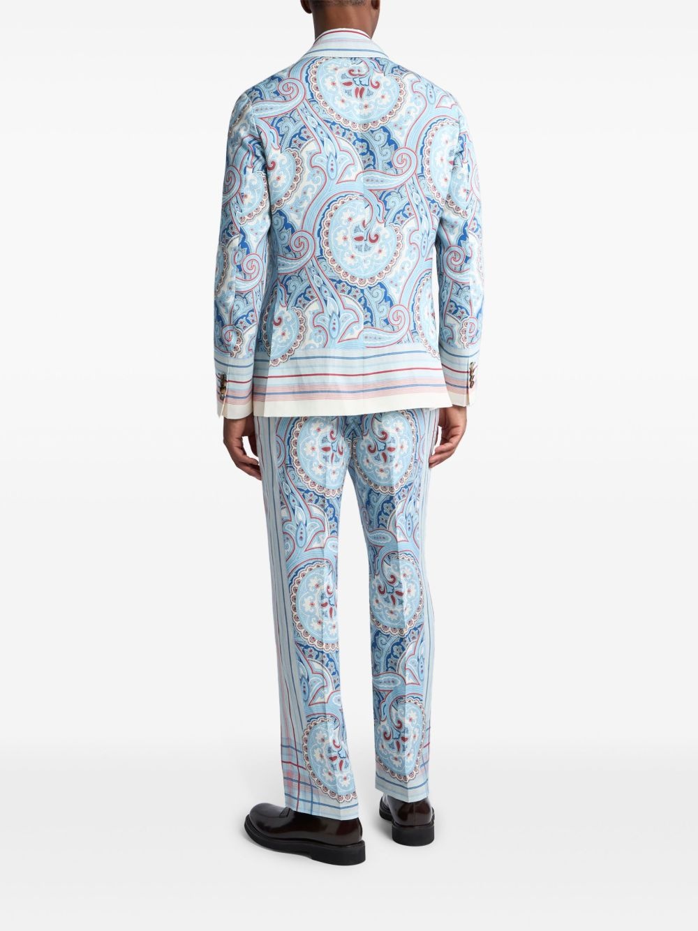 paisley-print blazer - 3