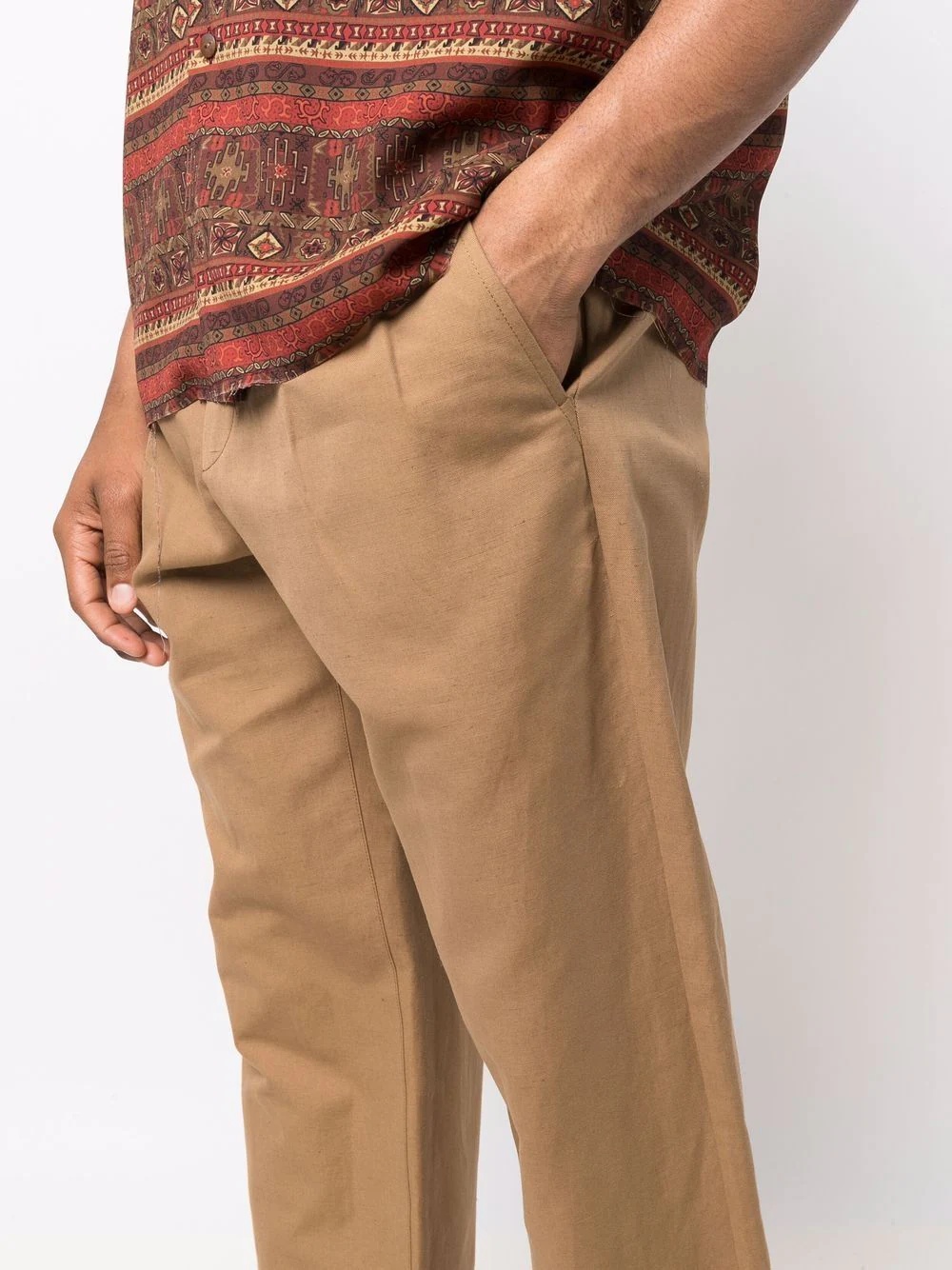 mid-rise straight-leg chinos - 5