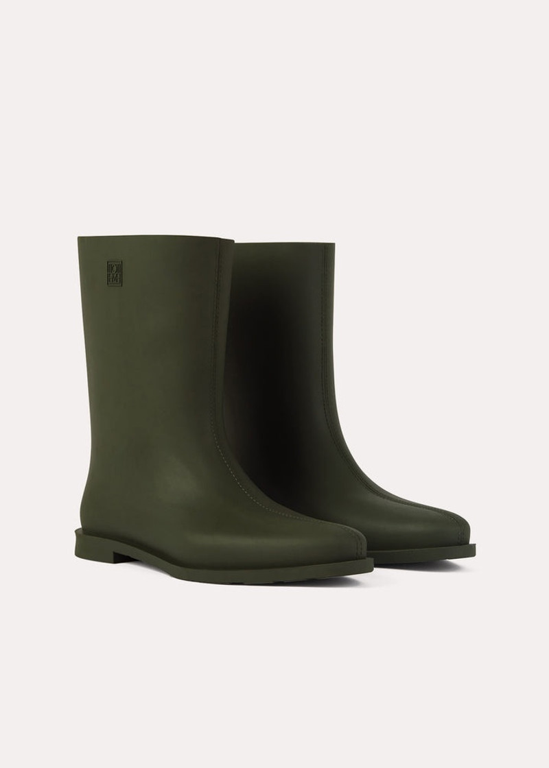 Totême The Rain Boot khaki green outlook