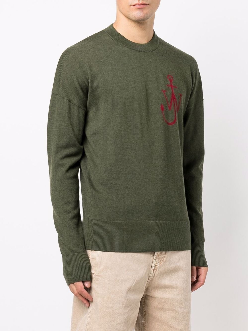 logo-print merino wool jumper - 3