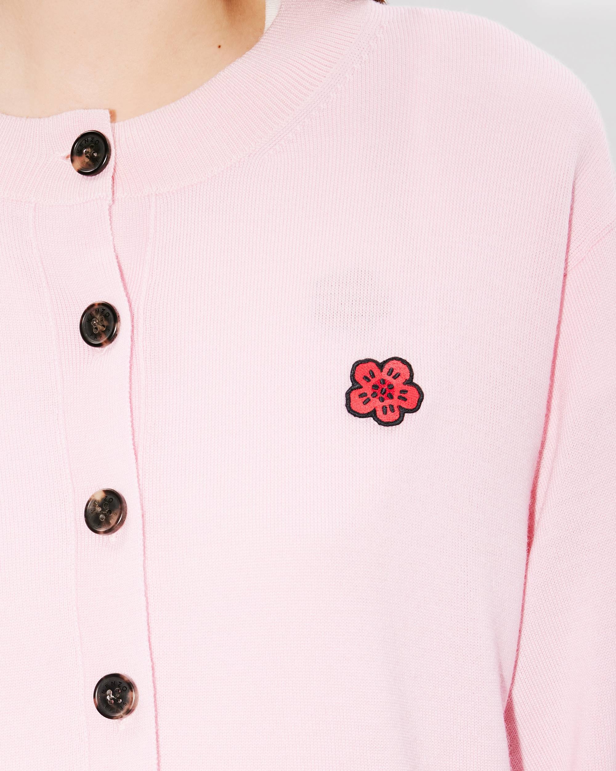 'Boke Flower' embroidered crewneck cardigan - 4