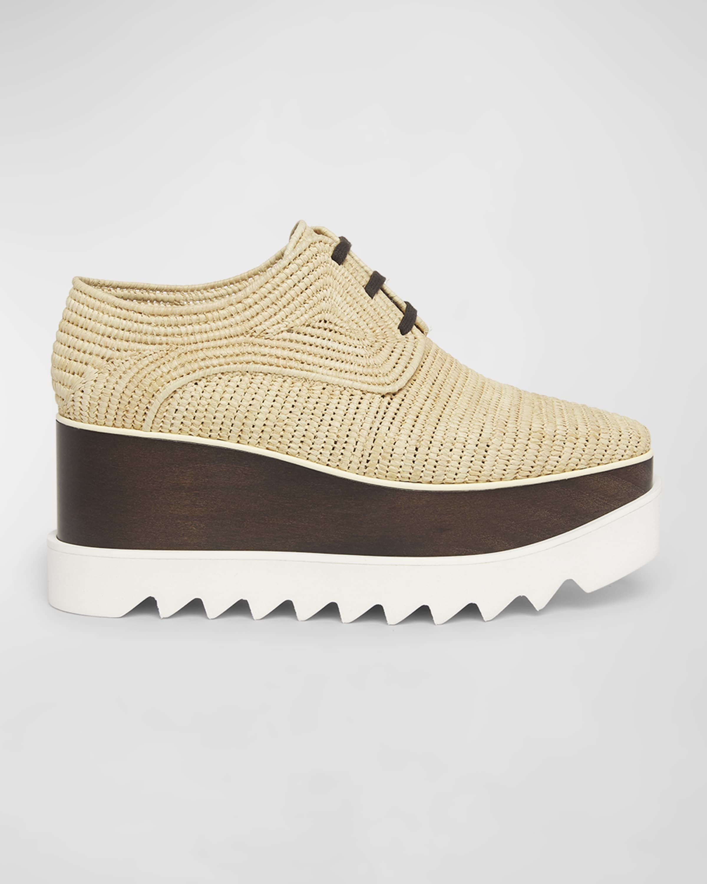 Elyse Raffia Platform Sneaker Loafers - 1