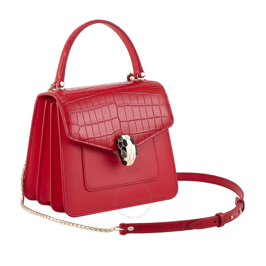 Bvlgari Serpenti Forever Crossbody Bag- Red - 2