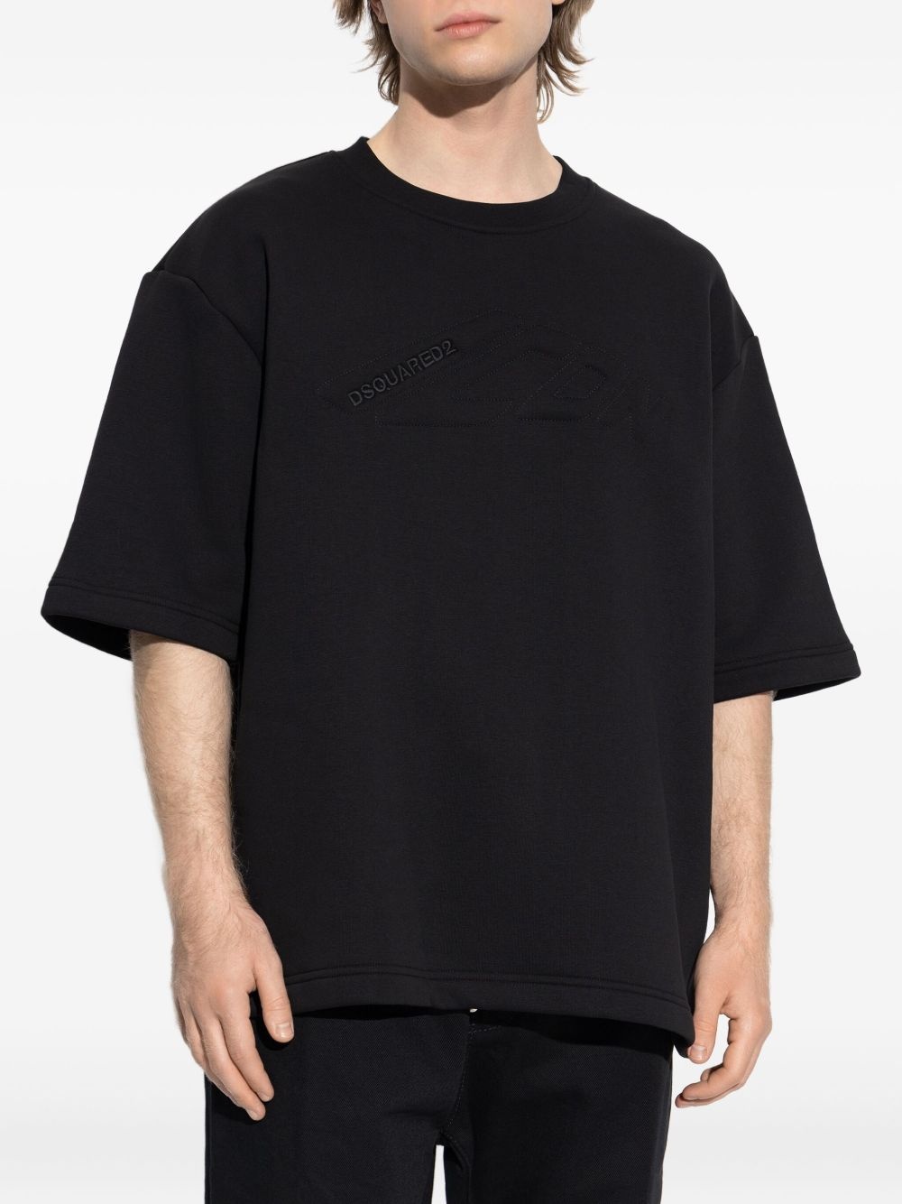 logo-embroidered T-shirt - 3