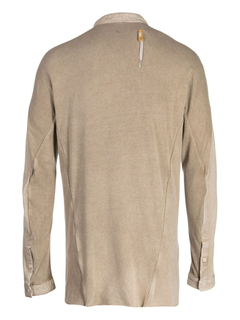 Boris Bidjan Saberi collarless cotton shirt outlook