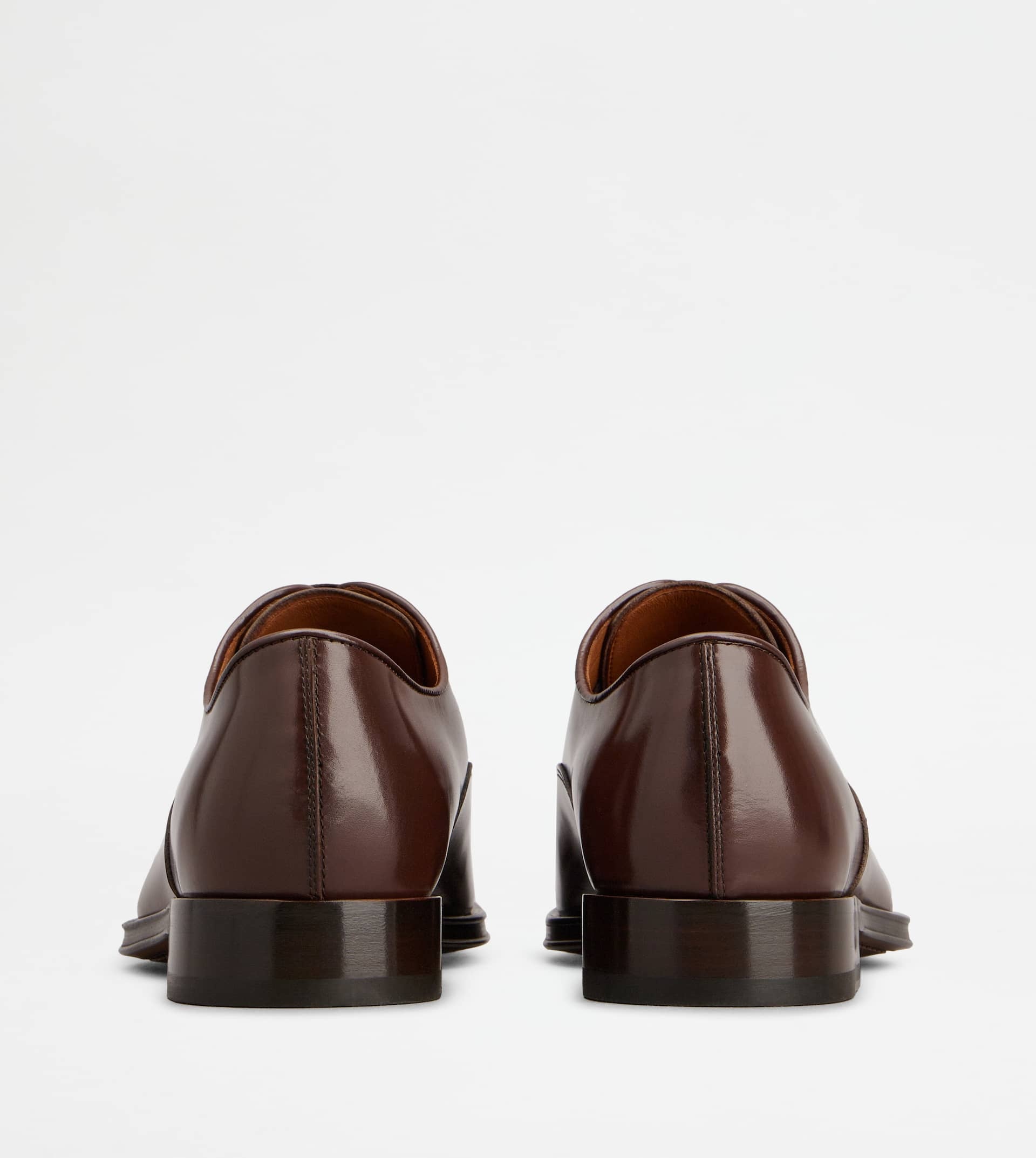LACE-UPS IN LEATHER - BROWN - 2
