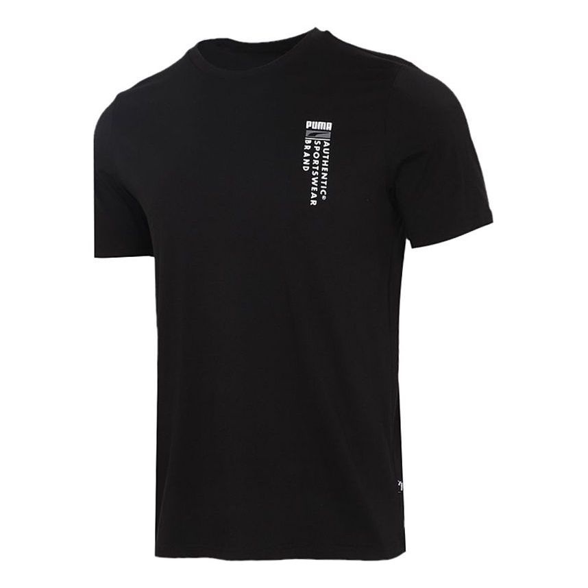 PUMA Casual Graphic T-Shirts 'Black' 855975-01 - 1