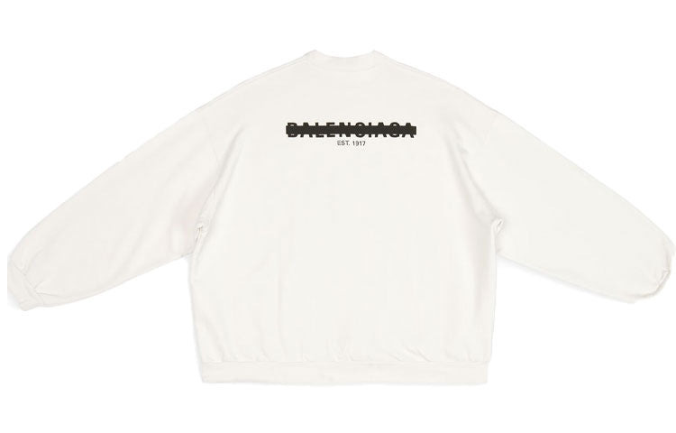 Balenciaga Strike 1917 Crewneck Sweater Oversized 'White' 699242TMVH29800 - 2