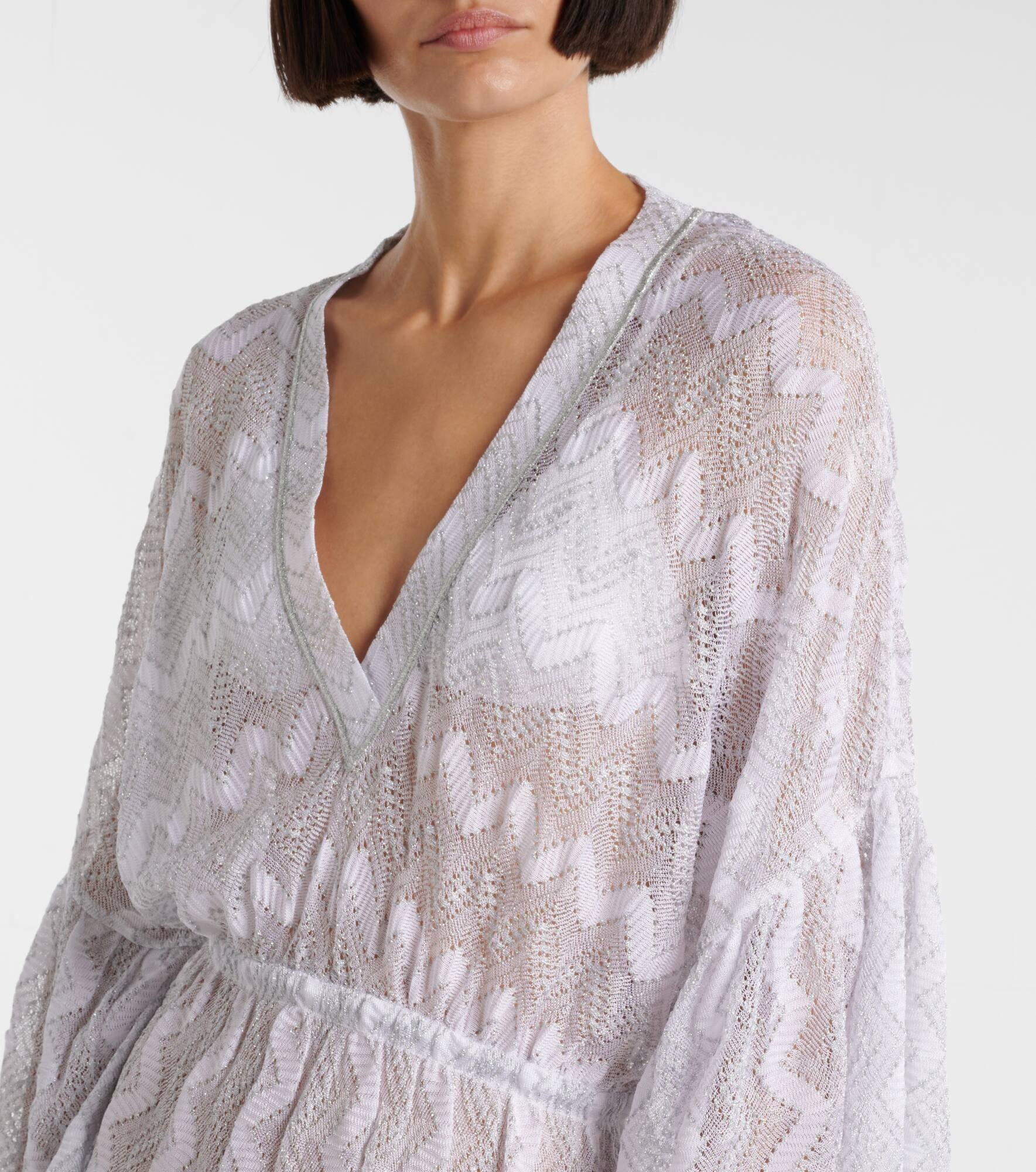 Zigzag lamé beach dress - 4