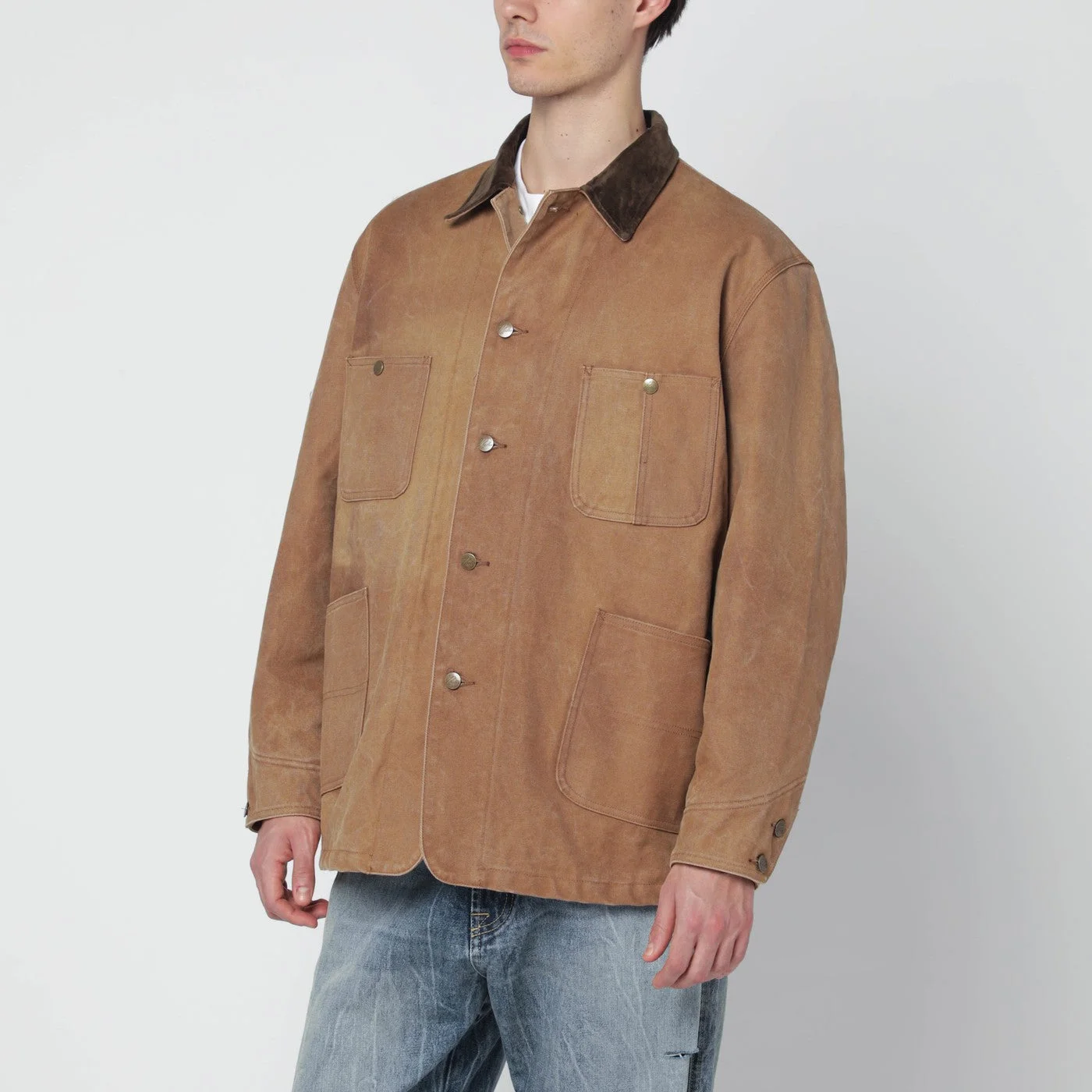 Brown cotton jacket - 1