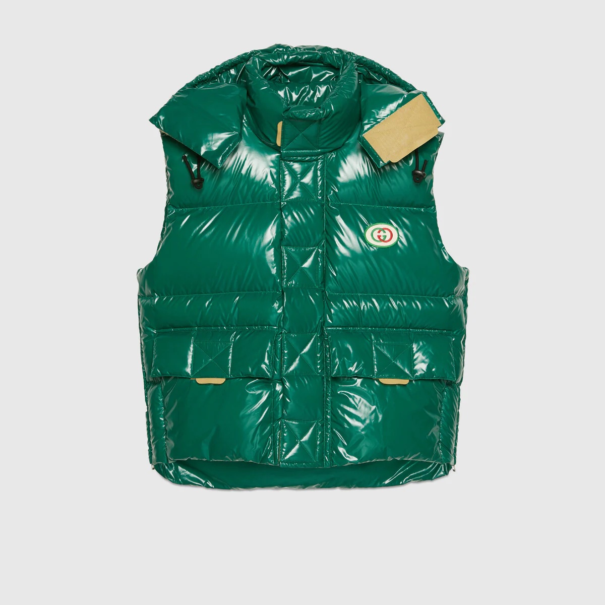 Down padded nylon vest - 1