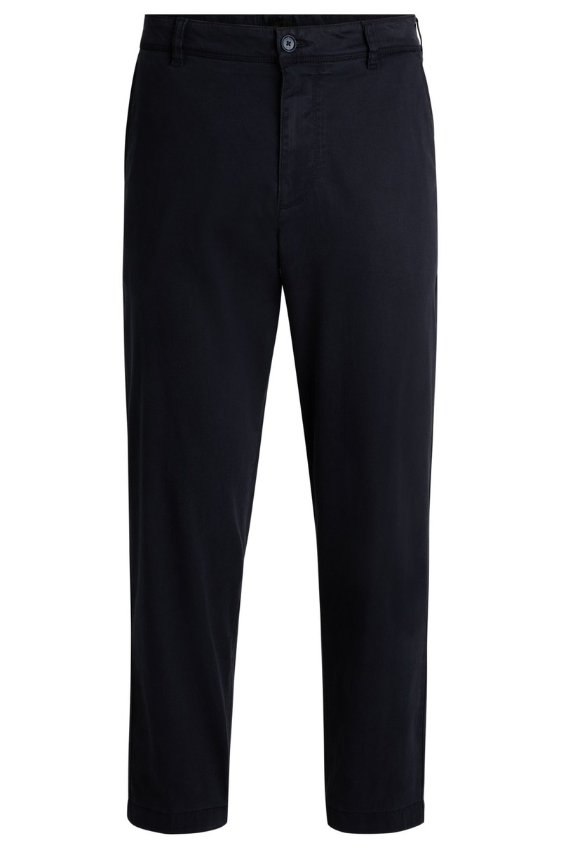 TAPERED-FIT REGULAR-RISE TROUSERS IN STRETCH TWILL 1
