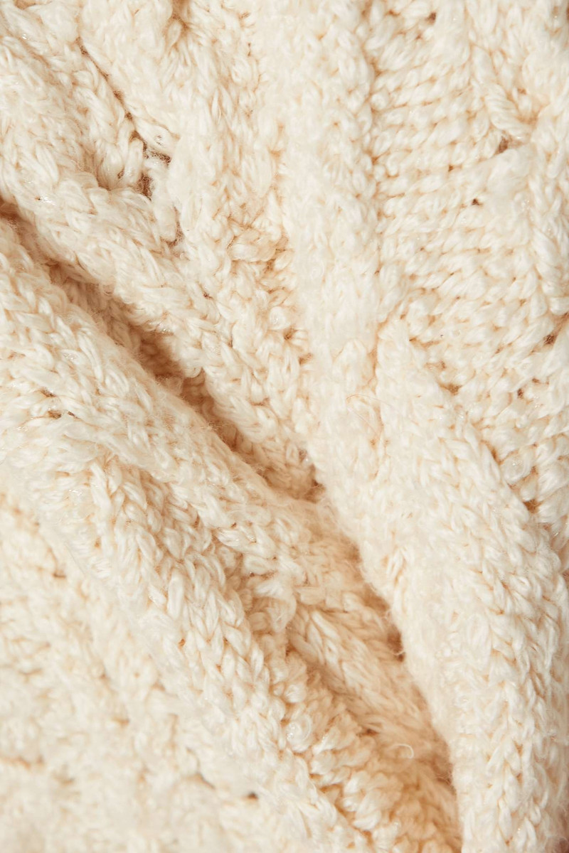 Blaine one-shoulder cable-knit cotton-blend sweater 5