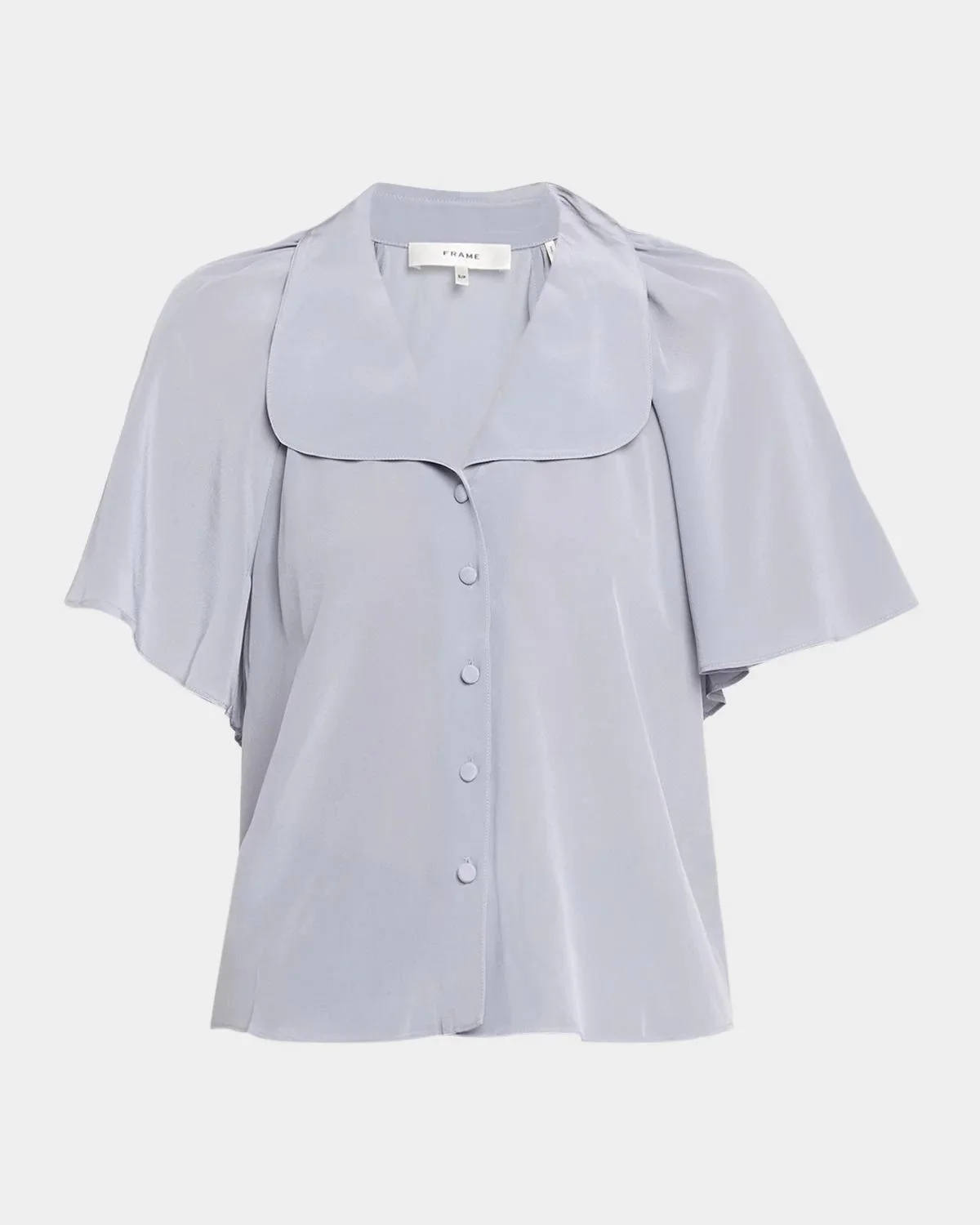 Silk Peter Pan-Collar Gala Shirt - 1