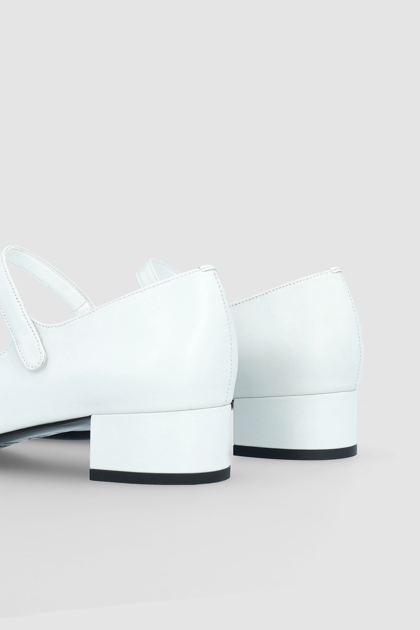 GINNY BURRATA CREASED CALF LEATHER MARY JANE PUMP - 4