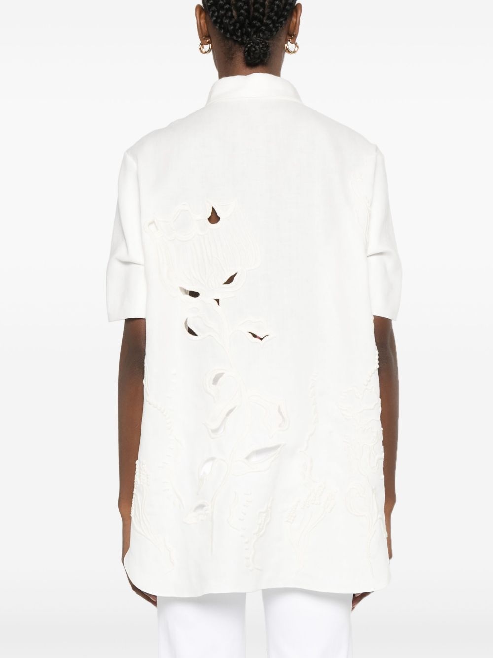 floral-embroidery shirt - 4