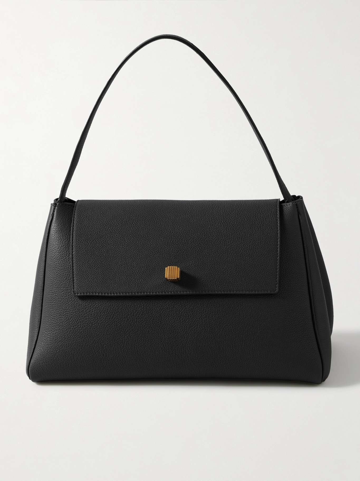 Audrey textured-leather shoulder bag Black - 1