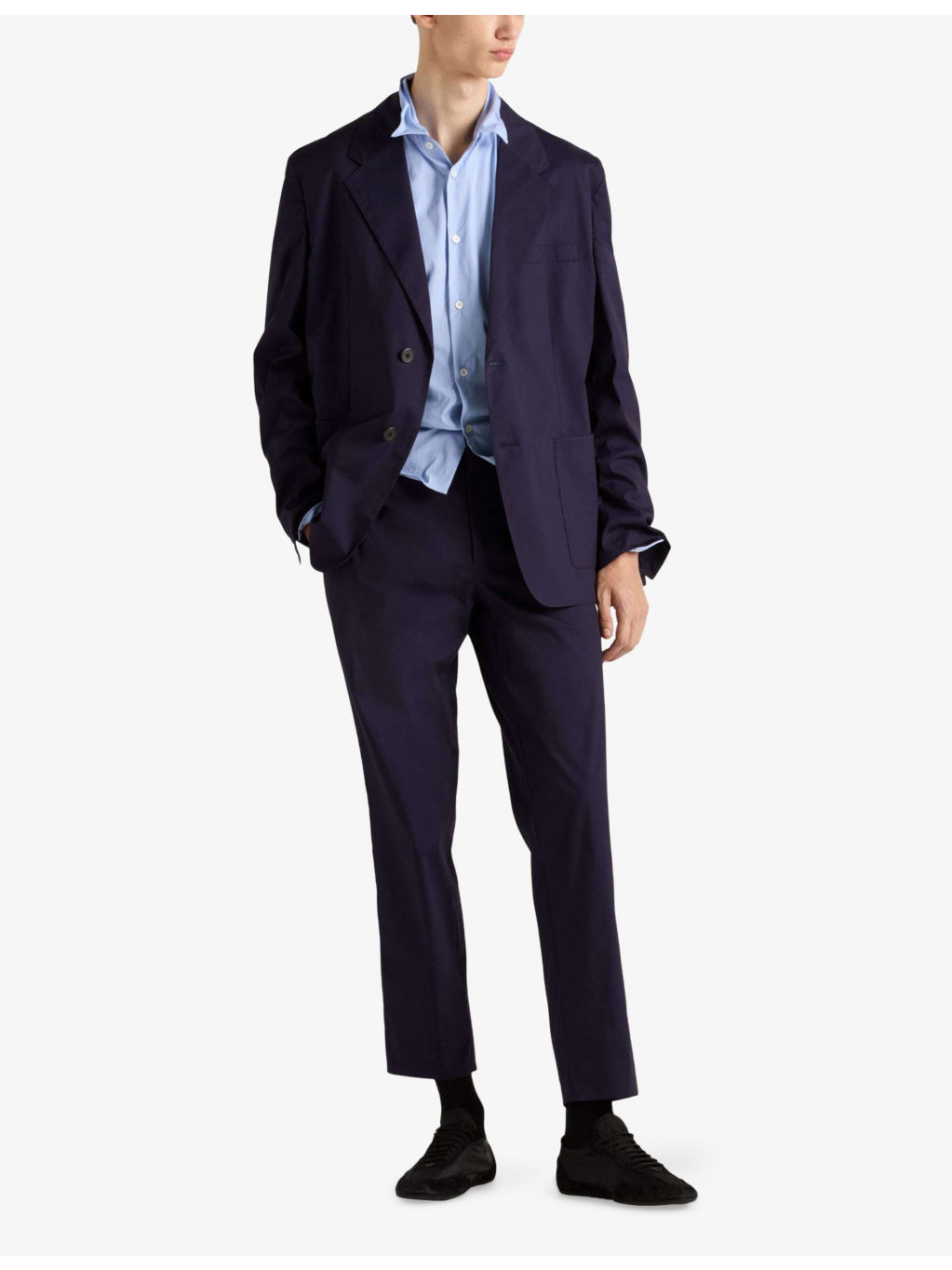 Slim-Fit Stretch-Poplin Trousers - 2
