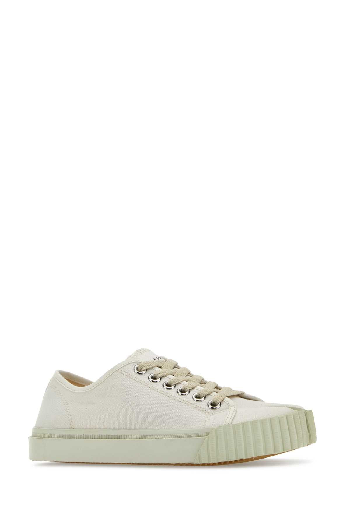 Maison Margiela Women White Canvas Tabi Sneakers - 2