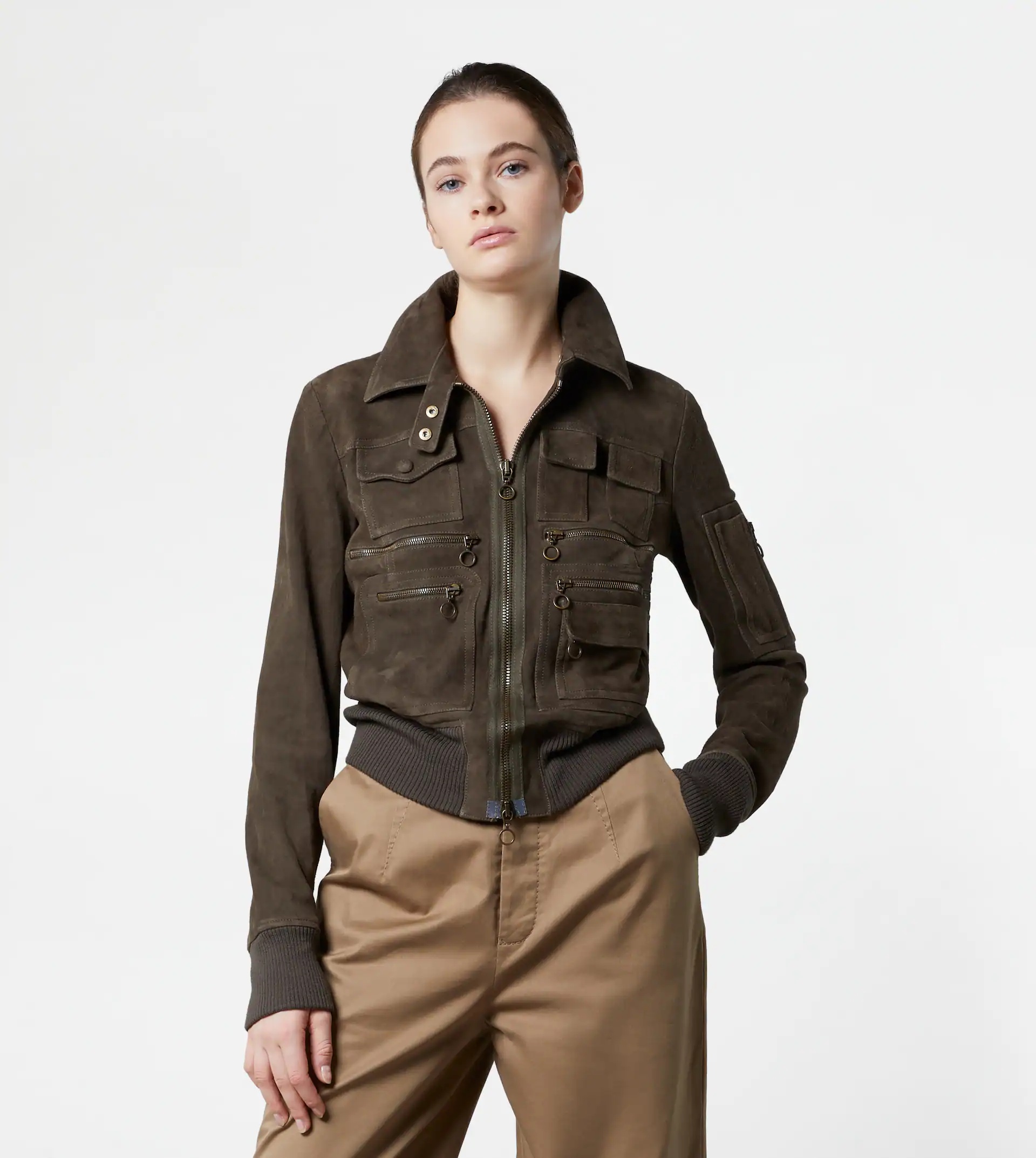 SUEDE JACKET - GREEN - 7