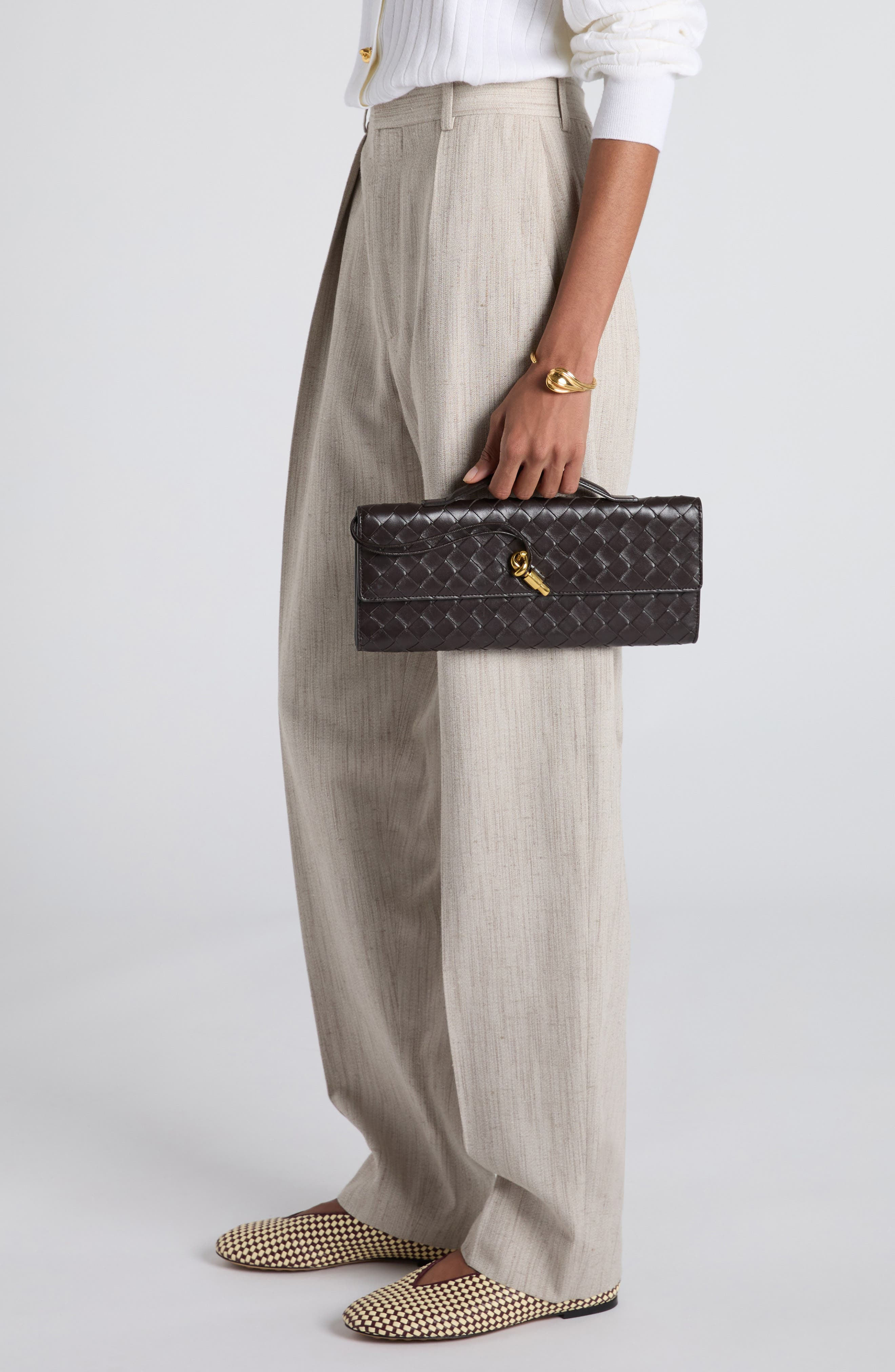 Long Andiamo Intrecciato Clutch Bag - 7