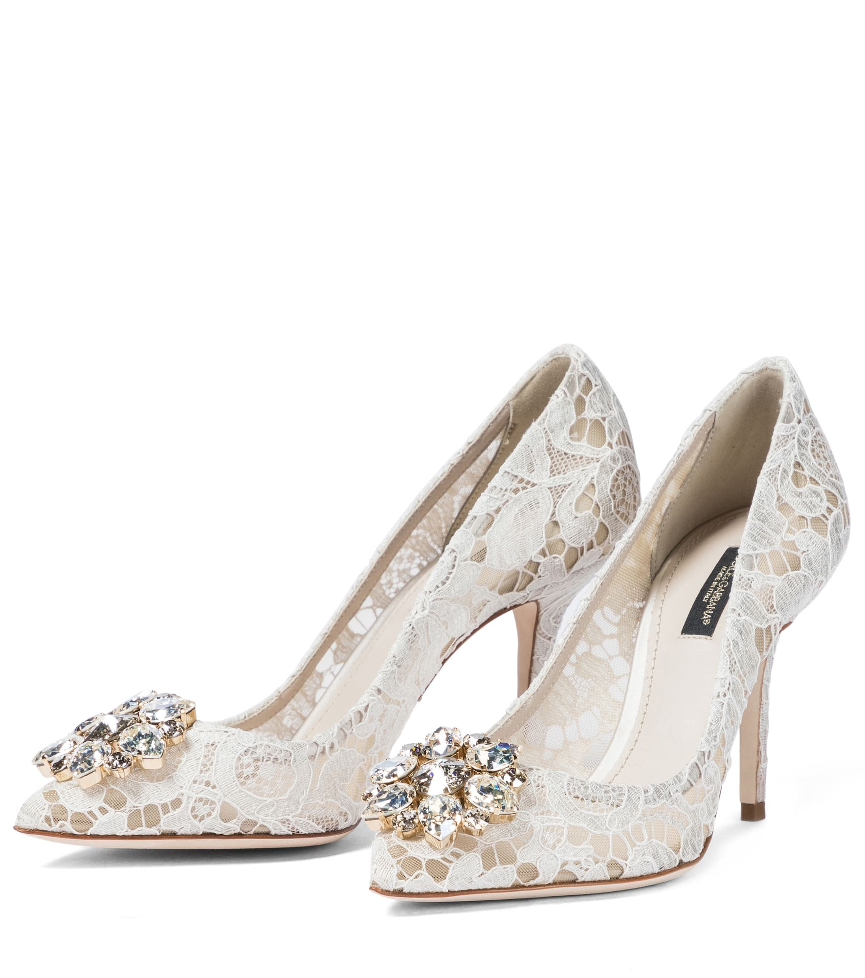 Belluci embellished lace pumps - 5