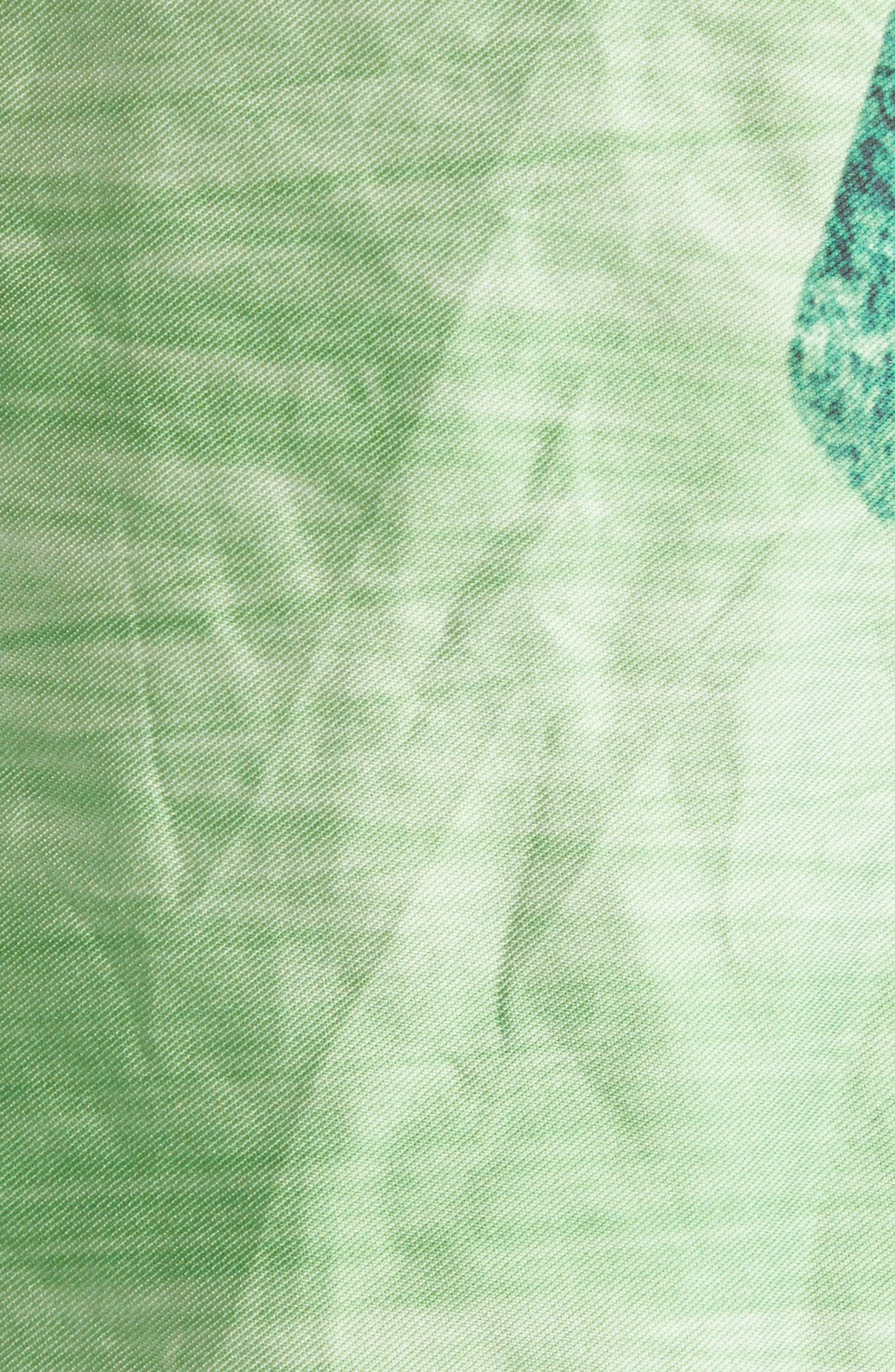 Erdem Sleeveless Crinkled Metallic Satin Cocktail Dress in Abstract Dreamer Clover Green at Nordstro - 6